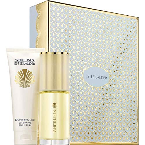 Estee Lauder White Linen Perfume Spray & Body Lotion Gift Boxed Set 1.75 oz. edp + 3.4 oz. perfumed body lotion