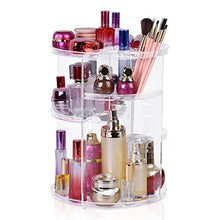 Load image into Gallery viewer, Easyhouse 360?? Rotating Makeup Organizer, Adjustable Multi-Function Cosmetic Storage Organizer, Large Capacity Jewelry Perfumes Display Stand Box (Clear)
