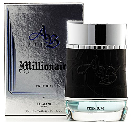 Ab Spirit Millionaire Premium Eau de Toilette Spray for Men by Lomani 3.4