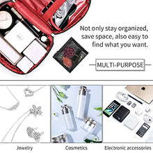 Load image into Gallery viewer, Makeup Bag Travel Large Cosmetic Bag Case Organizer Pouch with Mesh Bag Brush Holder Make Up Toiletry Bags for Women(Black)
