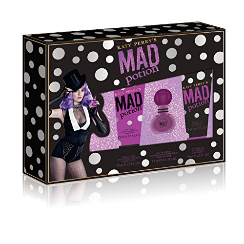 Katy Perry Mad Potion 3 Piece Gift Set (0.5 Ounce Eau De Parfum Plus 2.5 Ounce Shower Gel Plus 2.5 Ounce Body Lotion)