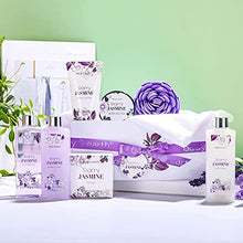 Load image into Gallery viewer, Bath Gift Set for Women - Luxurious 8 Pcs Bath Set with Jasmine Scented, Includes Bubble Bath, Shower Gel, Milk Lotion &amp; Butter and More, Perfect Women Gifts
