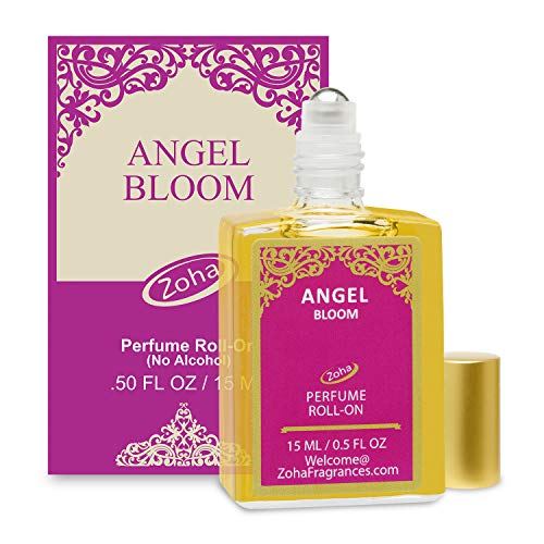 Angel Bloom Perfume Oil Roll-On (No Alcohol) - Natural Essential Oils and Hypoallergenic Perfumes for Women and Men by Zoha Fragrances, 15 ml / 0.50 fl Oz