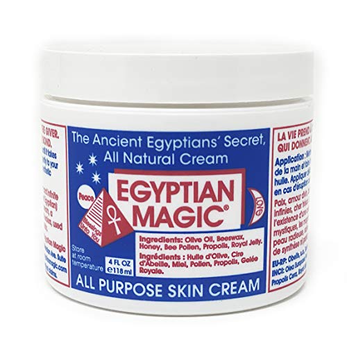 Egyptian Magic EMG10006 All Purpose Skin Cream Skin, Hair, Anti Aging, Stretch Marks All Natural Ingredients 4 Ounce Jar, 4 Ounce, Clear