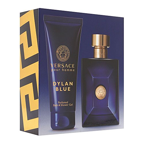 VERSACE DYLAN BLUE Cologne for MEN 3 pcs GIFT SET 3.4 oz EDT Spray + Travel  0.3