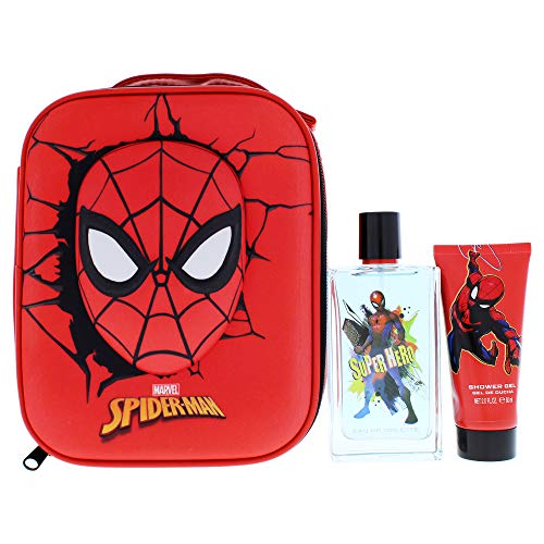 Marvel Spider Man By Marvel for Kids - 3 Pc Gift Set 3.4oz Edt Spray, 2.0oz Shower Gel, Bag, 3count