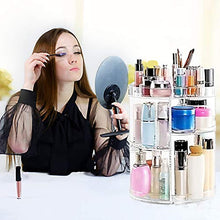 Load image into Gallery viewer, Makeup Organizer 360 Degree Rotating Large Capacity Cosmetic Storage Box 7 Layers Adjustable Shelf Height, Fits Makeup Brushes Lipsticks for Bedroom Bathroom Dresser or Vanity Countertop
