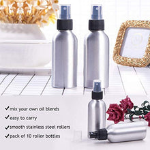 Load image into Gallery viewer, PH PandaHall 10 Pack 4oz/ 120ml Aluminum Fine Mist Spray Bottles Metal Fine Mist Refillable Atomizer Bottles for Travel Cosmetic Perfume Storage
