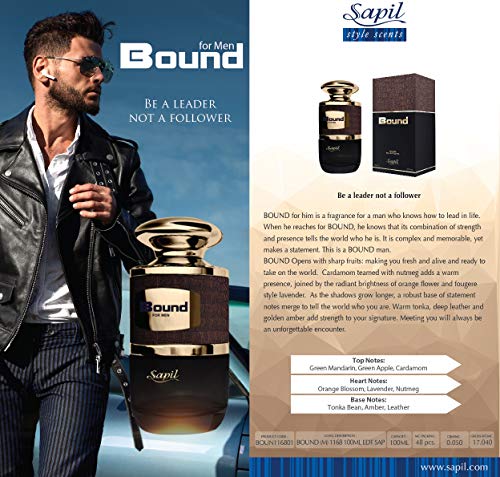 Sapil Bound for Men 100ml Fl Oz Fragrance for Men Spicy