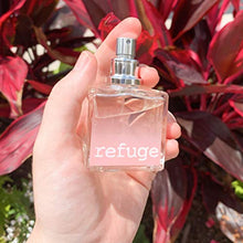 Load image into Gallery viewer, CHARLOTTE RUSSE Refuge Perfume Spray - Fresh Fruity Floral Fragrance for Daytime Wear, Evening Wear and Special Occasions - Raspberry, Peach, Apple, Sandalwood - 1.7 oz / 50 ml
