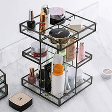 Load image into Gallery viewer, 360 Degree Rotation Glass Makeup Organizer??îPerfume Display Case and Cosmetic Storage ??îGreat for Bathroom, Dresser, Countertop (Retro)
