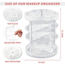 Load image into Gallery viewer, Makeup Organizer, 360 Rotating Makeup Organizer, 7 Adjustable Layers Large Capacity Cosmetics Organizer, Multi Function AcrylicTransparent Make up Organizer, for Bedroom and Dressing Table Organizer
