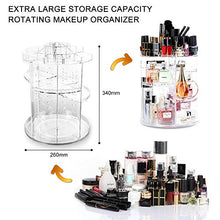 Load image into Gallery viewer, LILEZBOX Makeup Organizer, Clear Transparent Large 360 Degree Rotating Makeup Storage With Adjustable Layer, Multi-Function Fits Cosmetics, Brushes,Lipsticks and Creams For Bathroom, Bedroom
