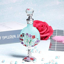 Load image into Gallery viewer, Waltz&amp;F Vintage Jeweled Stemmed Perfume Bottle Empty Refillable Essential Oil Bottle10ml (butterfly)
