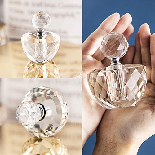 H&D HYALINE & DORA Vintage Egyptian Perfume bottle Decor Refillable Mini  Empty Potions Glass 3ML (Rectangular pyramid)