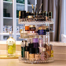 Load image into Gallery viewer, InnSweet 360 Rotating Makeup Organizer, Adjustable Cosmetic Storage Display Case with 8 Layers, Large Capacity Cosmetic Shelf, Acrylic Transparent
