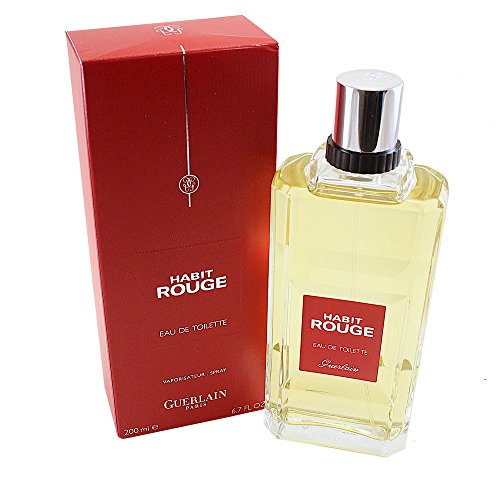 Habit Rouge By Guerlain For Men. Eau De Toilette 6.7 Ounces