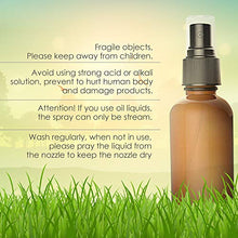 Load image into Gallery viewer, 8 Pack Amber Spray Bottles 2oz - [THE PERFECT SPRAY] - Empty Glass Bottles For Cleaning Solutions - Best Refillable MIST SPRAY Pack Perfume Atomizer [2oz]
