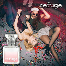 Load image into Gallery viewer, CHARLOTTE RUSSE Refuge Perfume Spray - Fresh Fruity Floral Fragrance for Daytime Wear, Evening Wear and Special Occasions - Raspberry, Peach, Apple, Sandalwood - 1.7 oz / 50 ml
