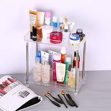 Load image into Gallery viewer, Decdeal Multi-functional 2-Tier Cosmetic Organizer Tray Storage Shelf Caddy Stand for Bathroom Vanity Countertop
