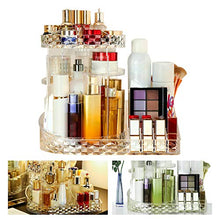 Load image into Gallery viewer, Organizer Box Adjustable 360 Degree Rotating Makeup Organizer Tray Cosmetics Carousel Storage Rack Fits Toner, Creams, Perfumes, Lipsticks
