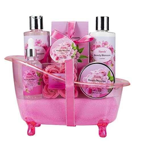 Bath Set Gift Basket for Women bath body Gifts Set perfume gift sets for women Spa gift basket 8pcs Bath Body kit bath products set Include Essential Oil