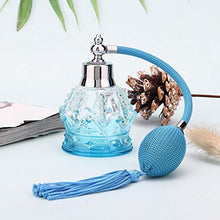 Load image into Gallery viewer, Vintage Style Perfume Bottle Bulb, 80ml Refillable Glass Empty Perfume Bottle with Tassel Spray Atomizer and Blue Tassel?á
