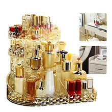Load image into Gallery viewer, Organizer Box Adjustable 360 Degree Rotating Makeup Organizer Tray Cosmetics Carousel Storage Rack Fits Toner, Creams, Perfumes, Lipsticks
