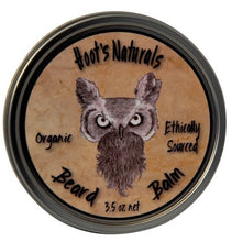 Load image into Gallery viewer, Hoot's Naturals Beard Balm, Extra Large 4oz Organic Beard Oil &amp; Butter Recipe with No Added Fragrance - Leave-In Beard Softener &amp; Conditioner, That Thickens, Strengthens &amp; Styles Facial Hair Growth
