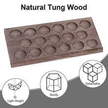 Load image into Gallery viewer, Essential Oils Rack Wooden Nail Polish Storage Organizer, 3 Tiers Removable Cosmetic Perfume Shelf Holder, 45 Slots Wood Storage Display Stand for 5/10/15/20ml Essential Oil Bottles (Natural Brown)
