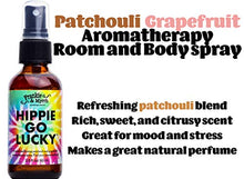 Load image into Gallery viewer, Truly Patchouli and Hippie Go Lucky 2-Pack Room Spray and Body Mist | Patchouli Essential Oil Natural Light Perfume/Cologne for Relaxation, Energy, and Stress Aromatherapy
