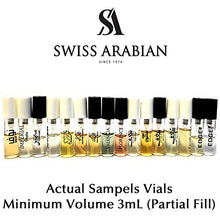 Load image into Gallery viewer, 40 Swiss Arabian Designer Fragrance Samples | Perfume for Women, Cologne for Men and Unisex | 3mL x 40 Parfum Mini Spray Vials | All The Best Sellers and New Launches Including Oud Wood Testers
