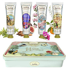 Load image into Gallery viewer, Beauty Gifts For Women: 4 Hand Cream Set/Shea Butter, Aloe Vera/Tin Gift Box/Un Air d'Antan/4 Perfumes: Verbena, Cherry Blossom, Rose, Almond/Gift For Her/Mum Gifts/Skincare Gift Set/Hand Set
