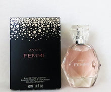 Load image into Gallery viewer, AVON ~ Femme EDP 1.7 fl. oz. Perfume and Lotion ~ Rich Jasmine petals in magnolia touch with amberwoods
