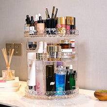 Load image into Gallery viewer, InnSweet 360 Rotating Makeup Organizer, Adjustable Cosmetic Storage Display Case with 8 Layers, Large Capacity Cosmetic Shelf, Acrylic Transparent
