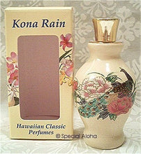Load image into Gallery viewer, Hawaiian Kona Rain Perfume by Edward Bell, Hawaiian Classic Perfumes 0.25 oz (Navy Blue Porcelain Bottle)
