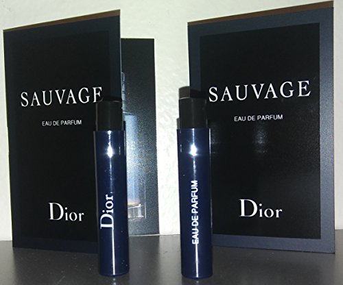 Dior Sauvage Eau De Parfum 2018 Sample-Vials For Men, 0.03 oz EDP -Lot Of 2- -Name Brand Cologne Samples Included-