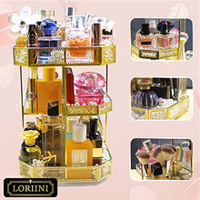 Load image into Gallery viewer, LORIINI 360 Degree Makeup Organizer, Multi-Function Storage Carousel for Organizing your Perfumes, Cosmetics, Jewelry, Lipsticks, Large Capacity Best for your Vanity, Countertop

