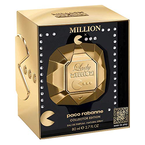 Paco Rabanne Lady Million Pac-Man Collector Edition Eau De Parfum For Women 2.7 Ounce