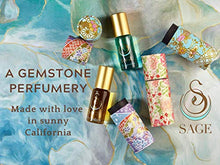 Load image into Gallery viewer, DIAMOND Hand Crafted Gemstone Roll-On Perfume Oil By The Sage Lifestyle (1/8 Oz) - Travel Perfume, Vegan Perfume Oil - Feel Subtle Hint of Indian Sandalwood, White Amber, Oceanic Musk
