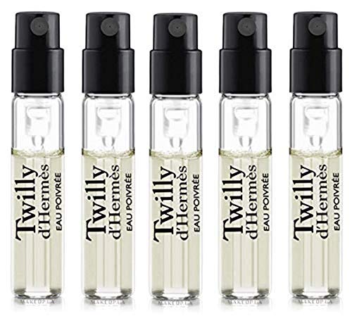 HERMES Twilly D'hermes Eau Poivree For Women Eau De Parfume Vial Spray 0.06 Oz Each (Pack Of 5), multi color