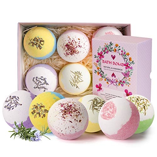Bath Bombs Gift Set 6 Extra Large 4oz Fizzies??îShea & Coco Butter Dry Skin Moisturize, Perfect for Bubble & Spa Bath. Handmade Birthday Mothers Day Gifts idea for Her/Him, Wife, Girlfriend