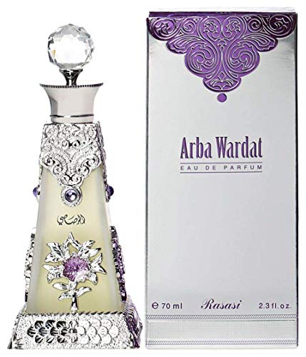 Arba Wardat for Women EDP - Eau De Parfum 70 ML (2.4 oz) I Intensely Captivating | Sandalwood & Musk and Floral Notes | Elegant bottle | by RASASI Perfumes