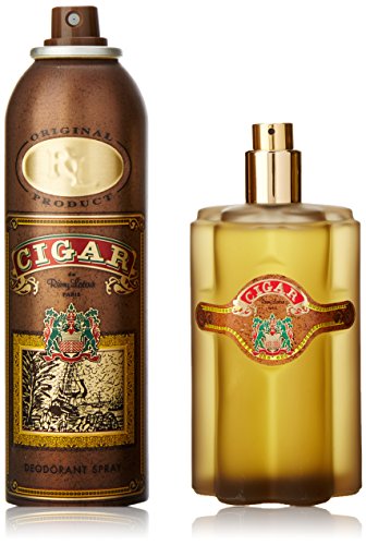 Remy Latour Cigar 2 Piece Gift Set for Men (Eau de Toilette Spray, Deodorant Spray)