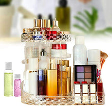 Load image into Gallery viewer, Organizer Box Adjustable 360 Degree Rotating Makeup Organizer Tray Cosmetics Carousel Storage Rack Fits Toner, Creams, Perfumes, Lipsticks

