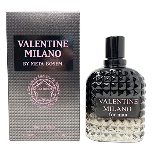 META-BOSEM VALENTINE MILANO Cologne for Men, Eau de Toilette Natural Spray, Wonderful Gift, Masculine and Powerful Fragrance, Casual and Formal Use, for all Skin Types, 3.4 Fluid Ounce/100 Ml