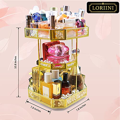 LORIINI 360 Degree Makeup Organizer, Multi-Function Storage Carousel f –  Perfume Lion