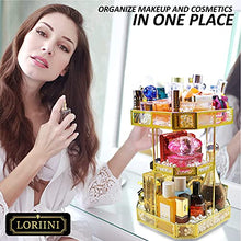 Load image into Gallery viewer, LORIINI 360 Degree Makeup Organizer, Multi-Function Storage Carousel for Organizing your Perfumes, Cosmetics, Jewelry, Lipsticks, Large Capacity Best for your Vanity, Countertop
