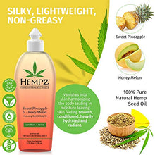 Load image into Gallery viewer, Hempz Hydrating Bath and Body Oil for Women, Sweet Pineapple &amp; Honey Melon - Conditioning Body Moisturizer with Natural Hemp Seed Oil - Premium Body Oils, 6.76 fl. oz
