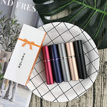 Load image into Gallery viewer, Yeejok Refillable Perfume Bottle Atomizer for Travel, Portable Easy Refillable 5ml Perfume Spray Pump Bottle for Men and Women - Black and Black
